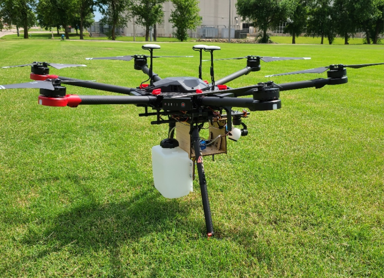 version 1 payload mounted on drone